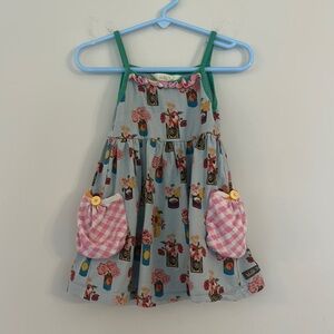 Matilda Jane Brilliant Daydream Pocketful of Flowers Dress Toddler Girls size 2t